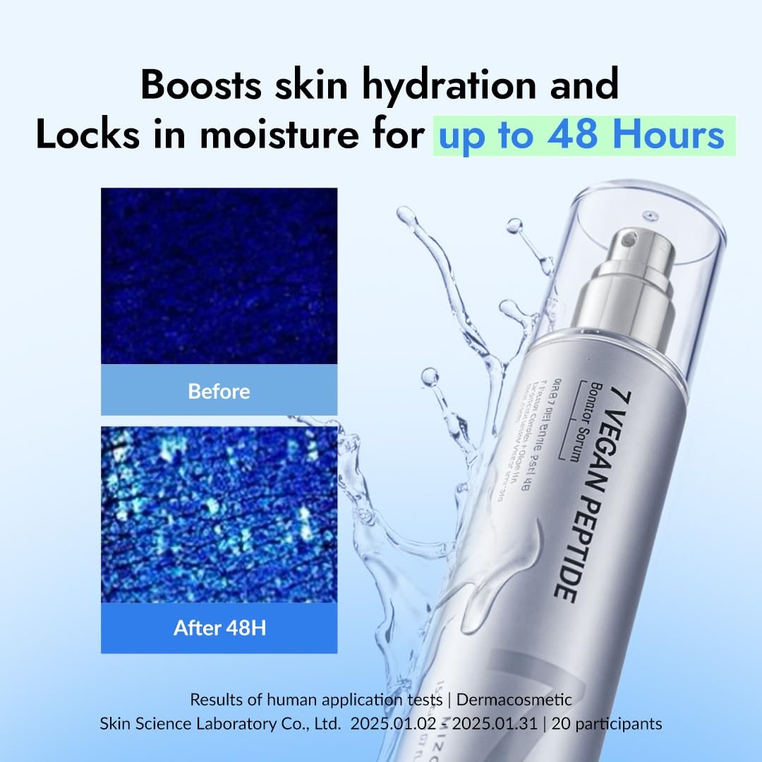 image:imageMIZON 7 Vegan Peptide Booster Serum Korean Peptide Serum for Wrinkles Pores amp Hydration Hyaluronic Acid Niacinamide Adenosine Glass Skin Gentle Anti Aging for Sensitive Skin 507 fl oz