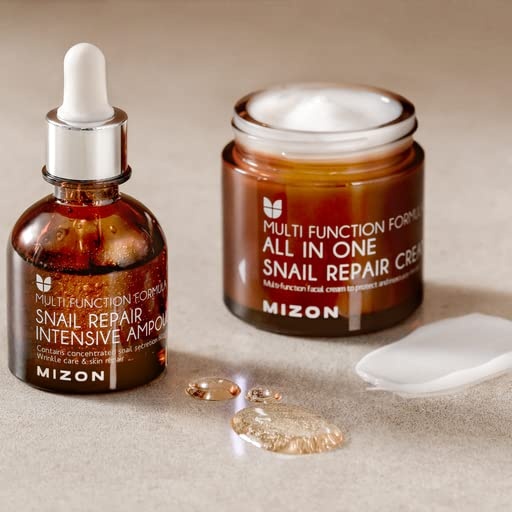 image:imageMIZON All in One Snail Repair Cream and Snail Repair Intensive Ampoule Korean Skincare Set