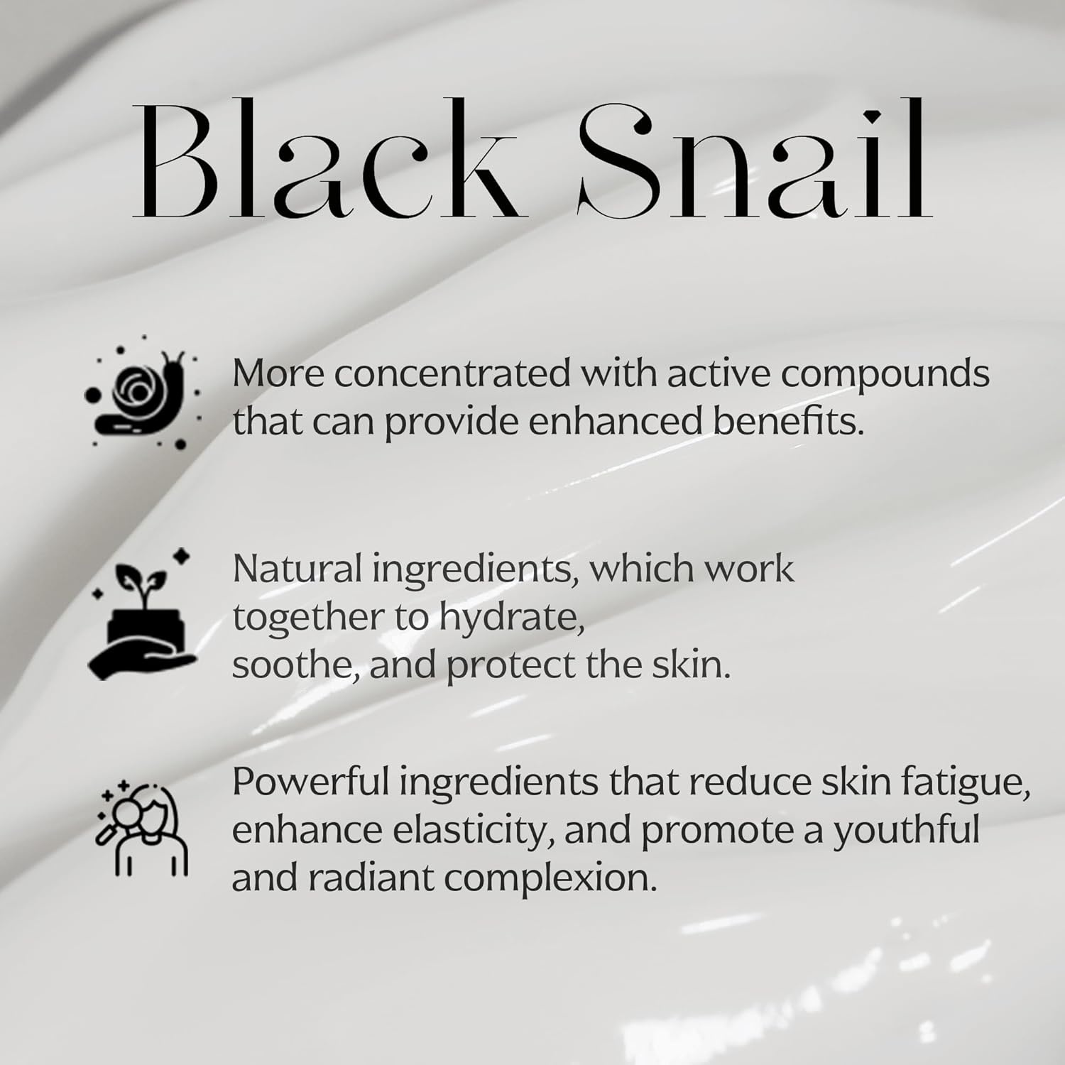 image:imageMIZON Black Snail All in One Cream Intensive Korean Skin Care Facial Moisturizer with Snail Mucin Extract 254 fl oz253 Fl Oz Pack of 1