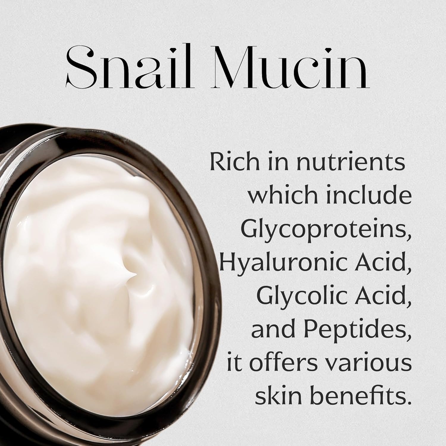 image:imageMIZON Black Snail All in One Cream Intensive Korean Skin Care Facial Moisturizer with Snail Mucin Extract 254 fl oz253 Fl Oz Pack of 1