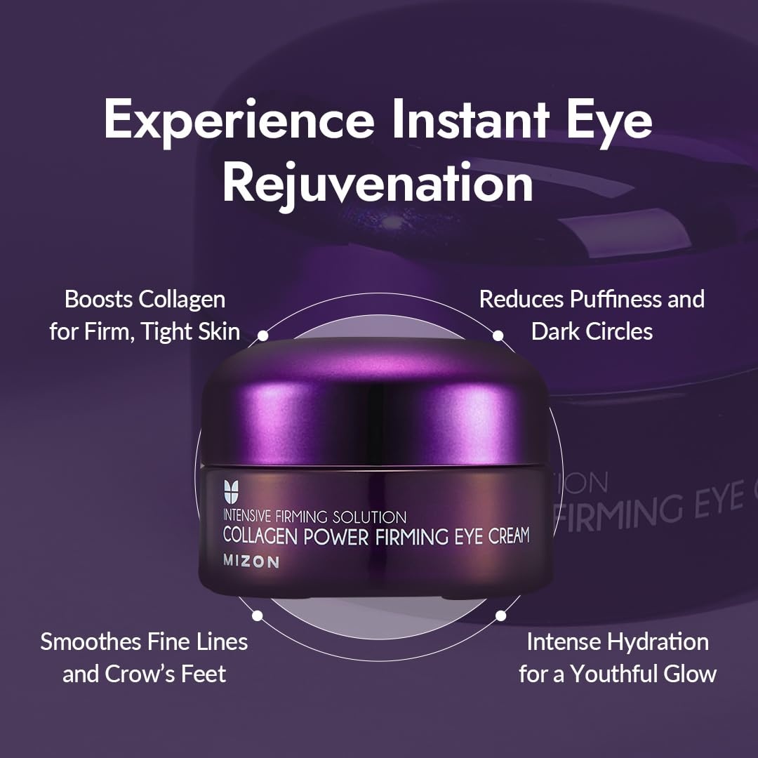 image:imageMIZON Collagen Power Firming Eye Cream Collagen Antiwrinkle elastin booster Moisturizing skin elasticity with Hyaluronic Acid 25ml 084 FL oz085 Fl Oz Pack of 1