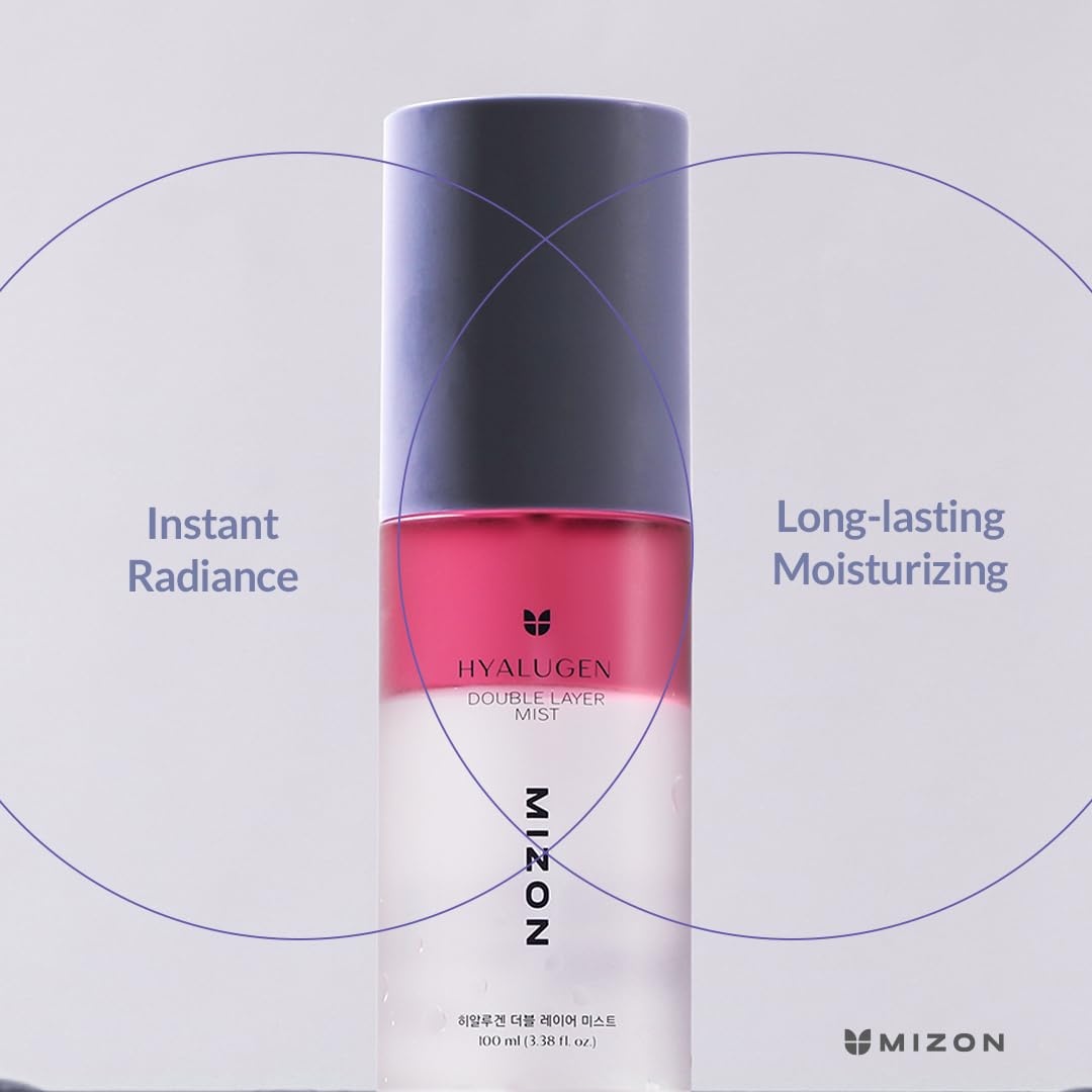 image:imageMIZON Hyalugen Double Layer Mist with Hyaluronic Acid and Marine CollagenYouthful Skin Spray Instant Glow Moisturizing Korean Skincare 338 oz