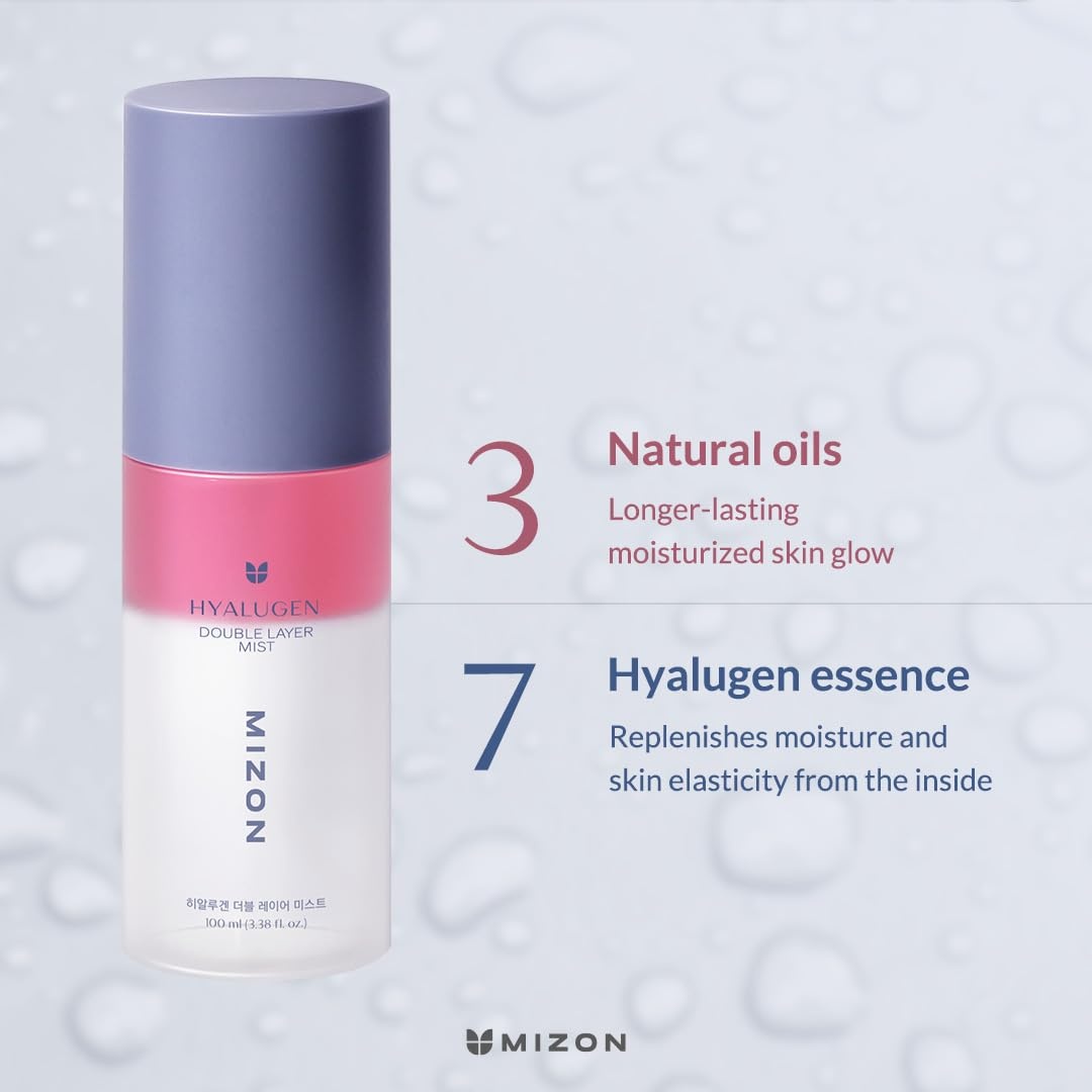 image:imageMIZON Hyalugen Double Layer Mist with Hyaluronic Acid and Marine CollagenYouthful Skin Spray Instant Glow Moisturizing Korean Skincare 338 oz