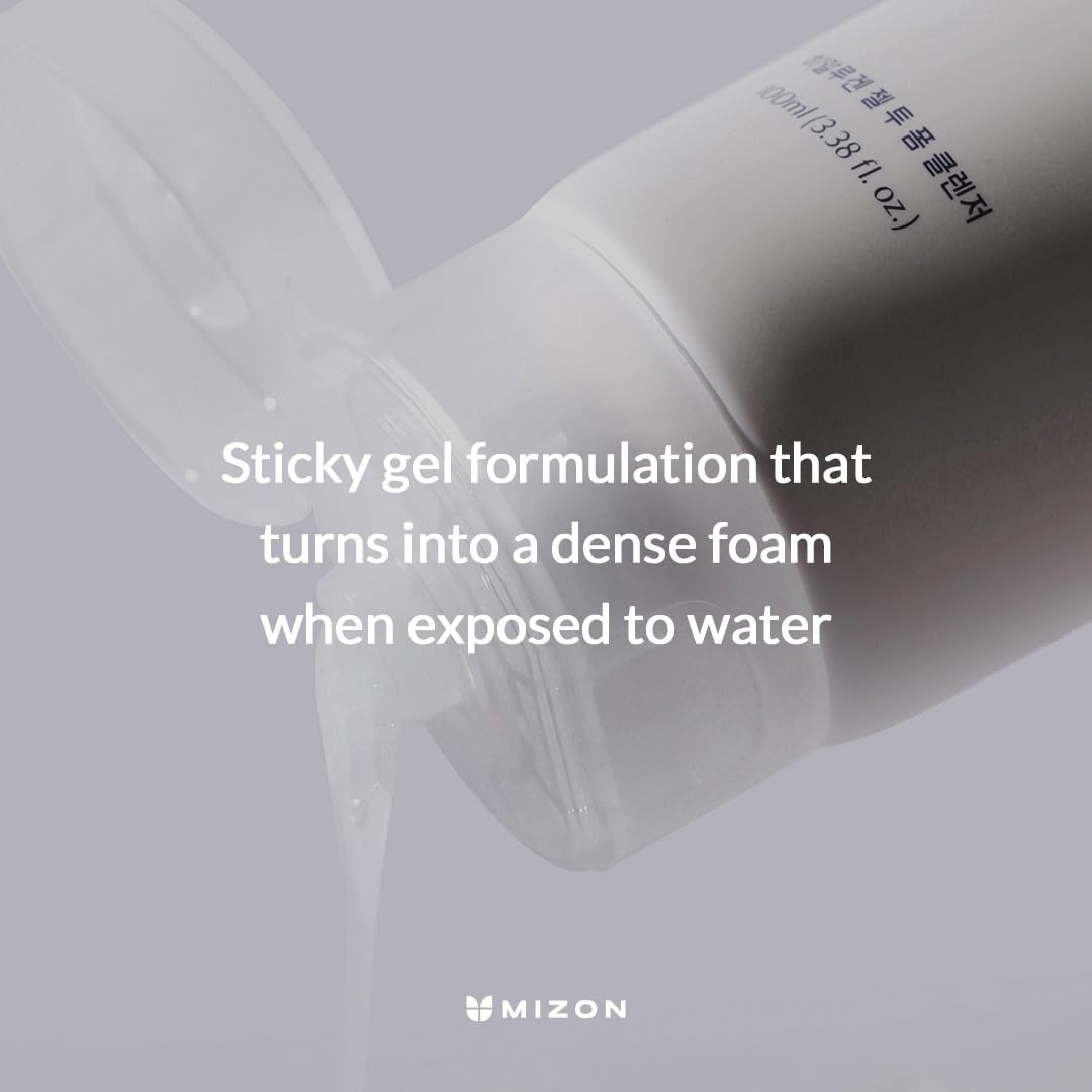 image:imageMIZON Hyalugen Gel To Foam Cleanser Collagen Hyaluronic Acid Hydrating Hypoallergenic Face Wash for Dry Skin Moisturizing Korean Skincare100 ml338 fl oz338 Fl Oz Pack of 1