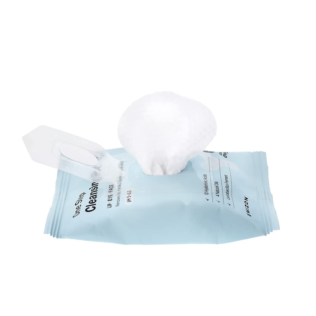image:imageMIZON One Step Cleansing Pad 30ea Low pH Cleansing Wipes for Face with Hyaluronic Acid and Probiotics Quick Face Cleanser Korean Skincare