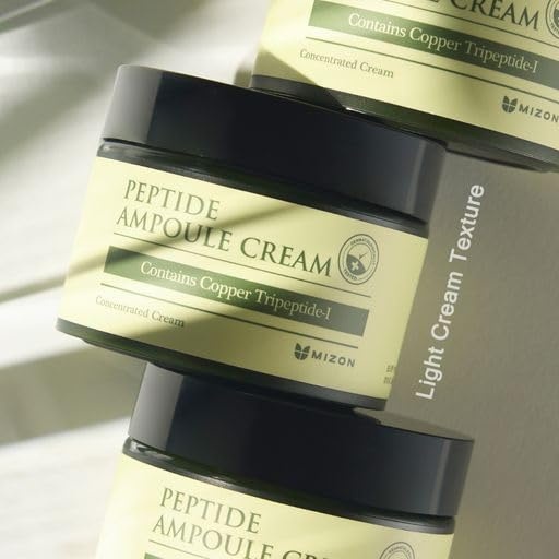 image:imageMIZON Peptide Ampoule Face Cream with Adenosine Lavander Oil Fine Line Treatment Moisturizing Elastin Boost Korean Skincare 169 fl ozPeptide
