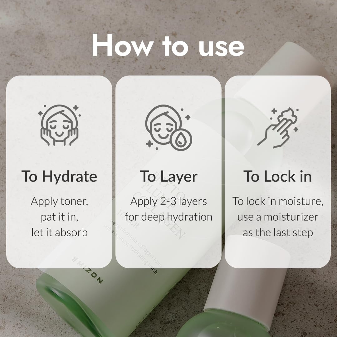 image:imageMIZON Phyto Plump Collagen TONER Plant Collagen with Adenosine Vegan Formula Hydrating AntiWrinkle Care 150 ml507 fl oz