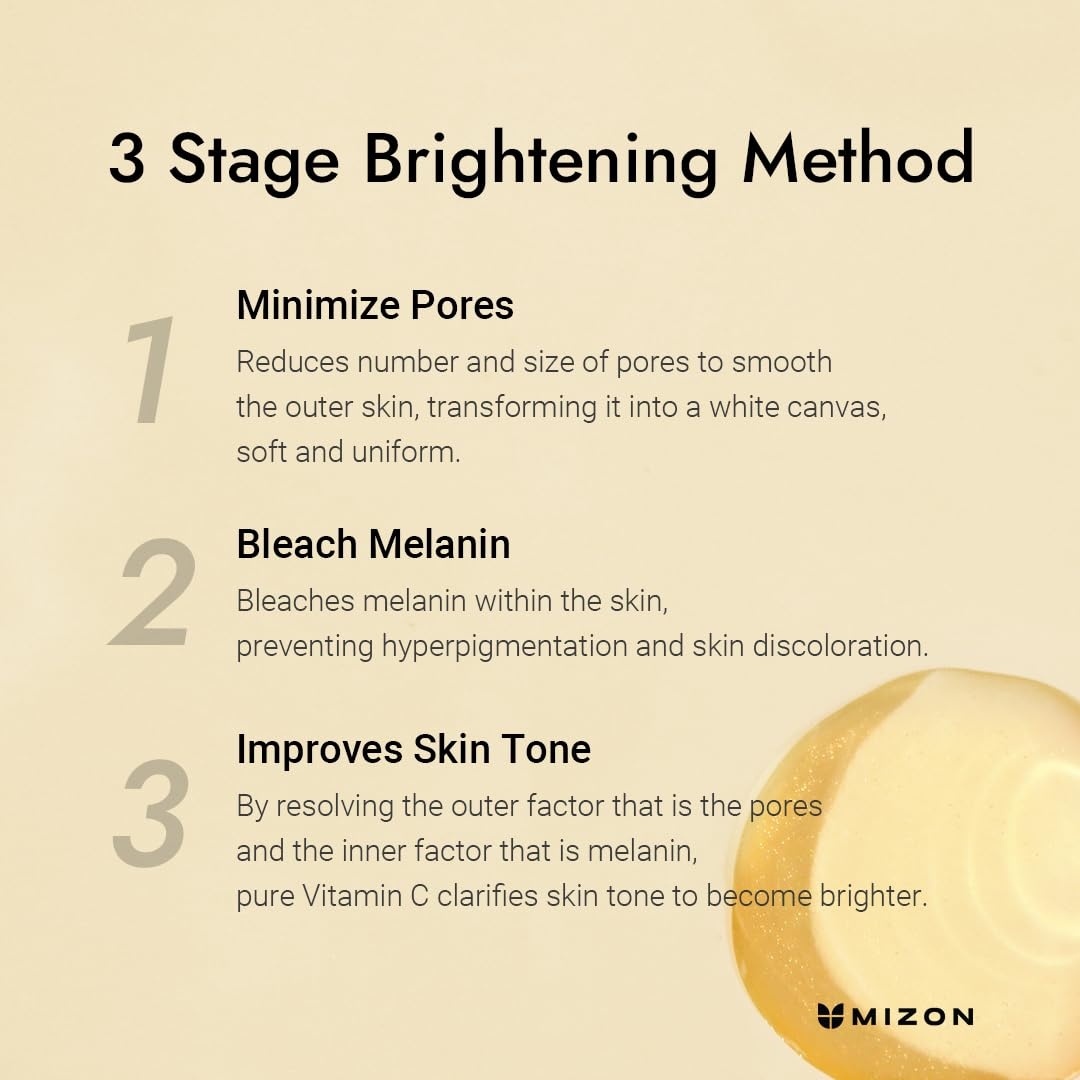 image:imageMIZON Real Vitamin C Ampoule Pure Vitamin C No Water Added10 Ingredients Nutrition Face Moisturizer 101 fl oz101 Fl Oz Pack of 1