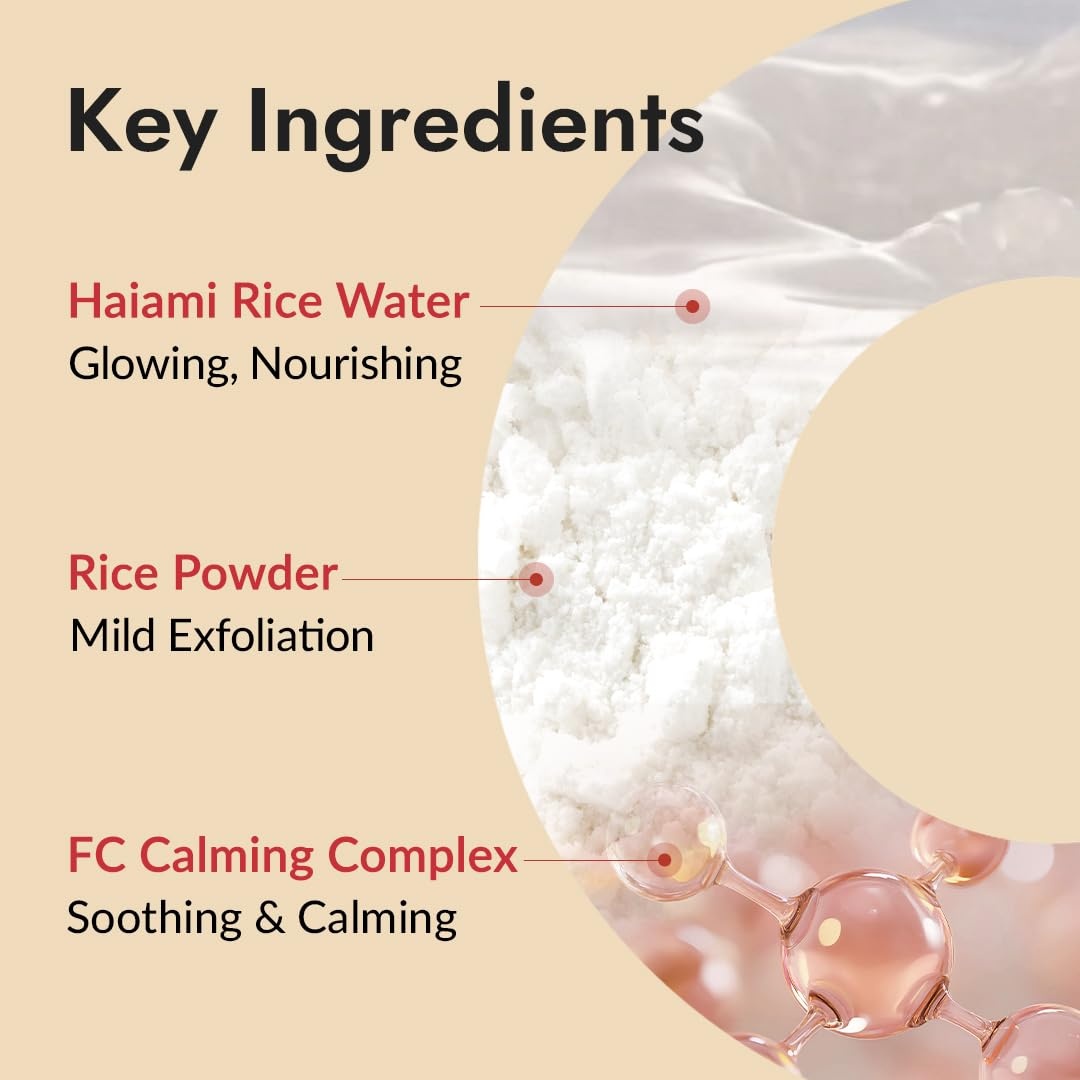 image:imageMIZON Rice Water Glow Mask Cleanser 2in1 Face Wash and Mask with Rice Seed Water Niacinamide Ceramide NP Squalane and Shea Butter for Hydrating and Glass Skin 507 fl oz