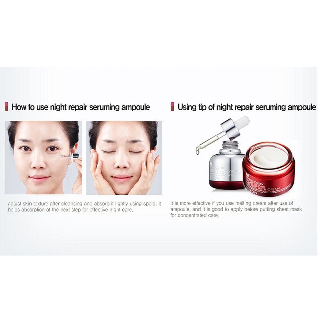 image:imageMIZON Skin Recovery Night Repair Seruming Ampoule Antioxidant Antiaging Rejuvenate Skin Korean Skincare 30 ml 101 FL oz