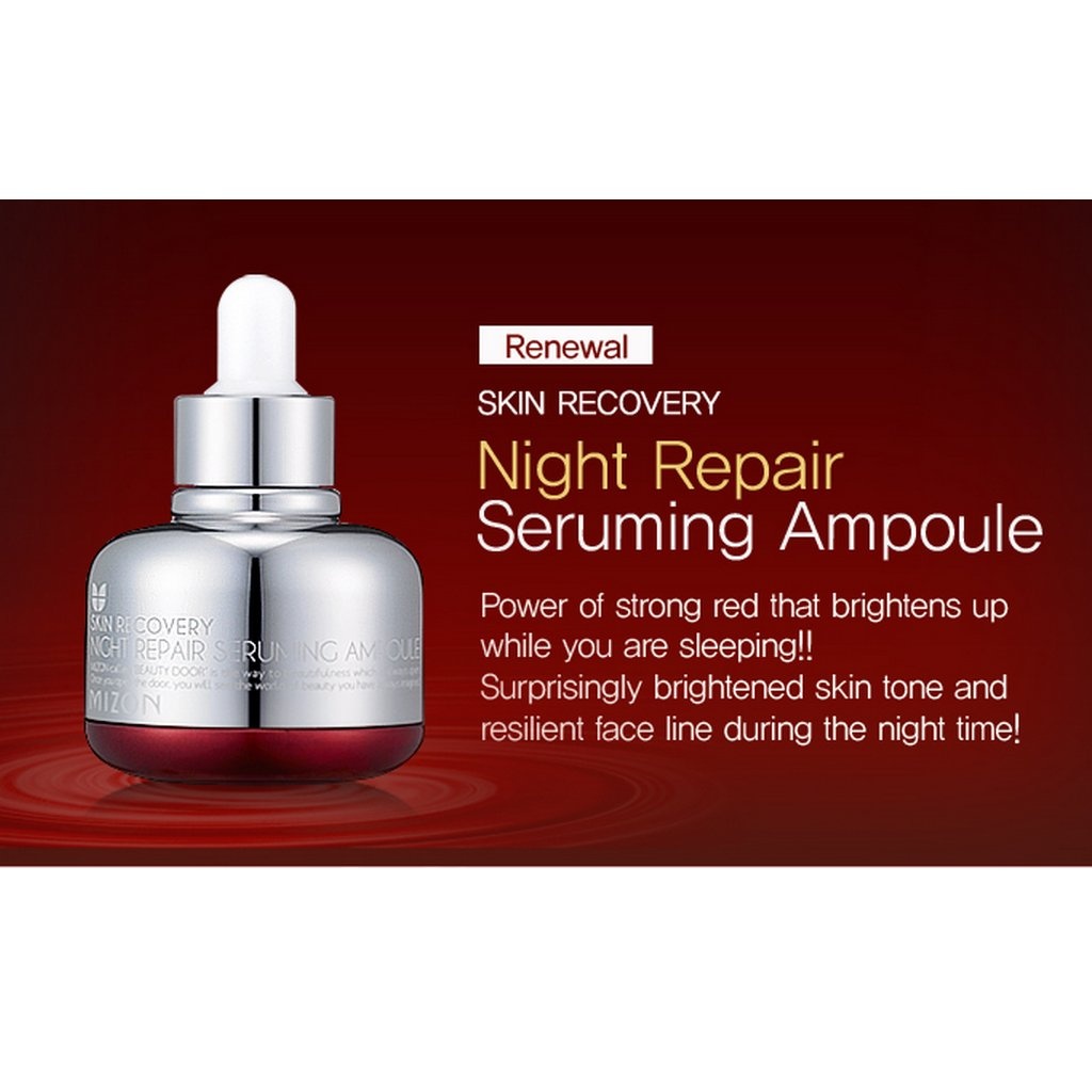 image:imageMIZON Skin Recovery Night Repair Seruming Ampoule Antioxidant Antiaging Rejuvenate Skin Korean Skincare 30 ml 101 FL oz