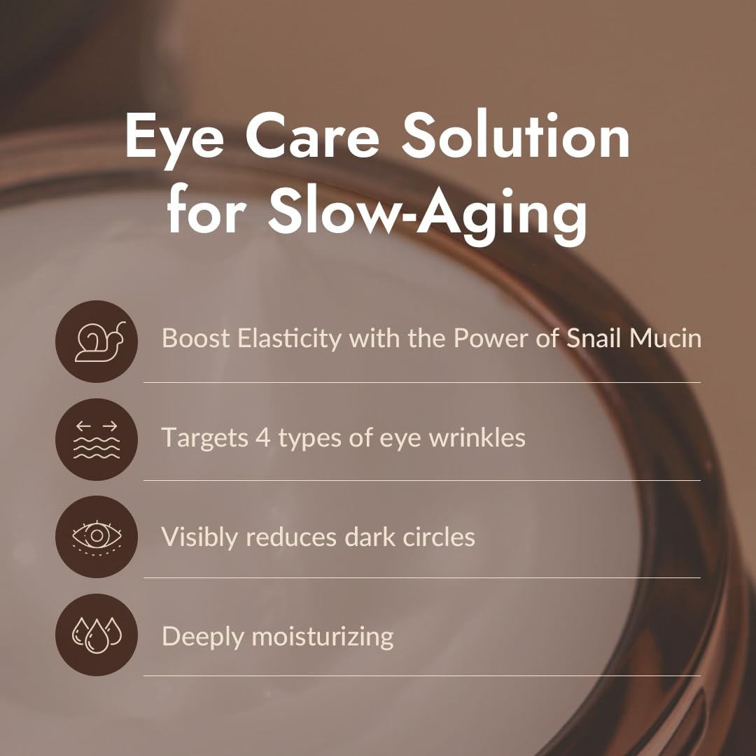 image:imageMIZON Snail Line Snail Repair Eye Cream natural treatment wrinkle treatment fine line hydrating healthy skin Korean skincare 084 oz05 Ounce Pack of 1