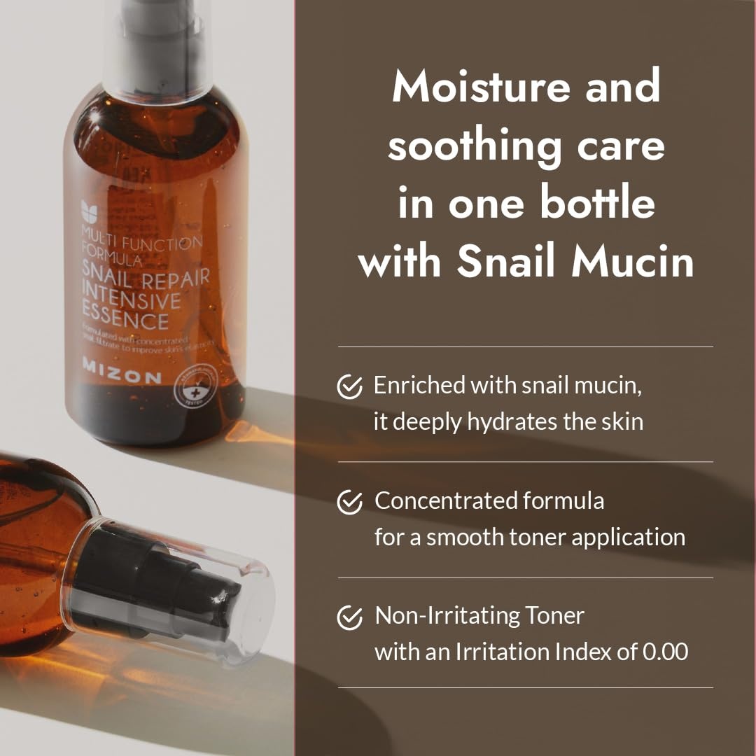 image:imageMIZON Snail Repair Intensive Toner with Snail Mucin Hyaluronic Acid Adenosine Centella Asiatica Moisturizer Fine Line Treatment Safe Formula Korean Skincare 338 fl oz