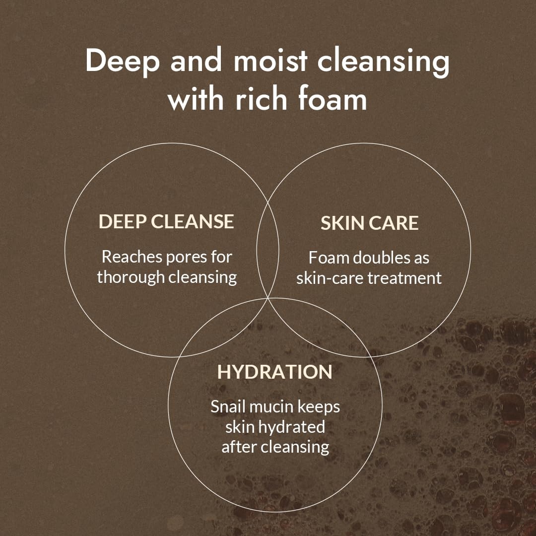 image:imageMIZON Snail Repairing Foam Cleanser Face Wash With Snail Mucin for Pores and Blackheads with Moisturizing Formula Korean Skincare 202 fl oz202 Fl Oz Pack of 1
