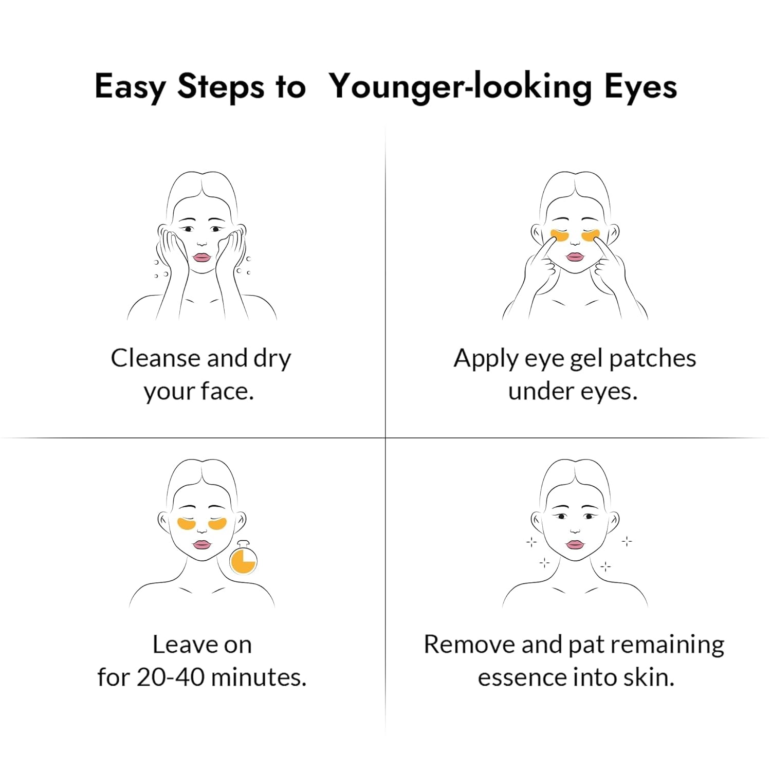 image:imageMIZON Under Eye Patches for Puffy Eyes amp Dark Circles 24K Gold amp Snail Mucin 60 Pcs AntiWrinkle Collagen amp Peptide Formula Moisturizing Korean Eye Mask for ElasticityCollagen