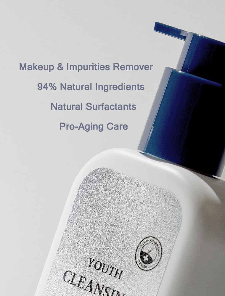 image:imageMIZON Youth Cleansing Milk Gentle Face Cleanser with Retinal Aminoacids Squalane Korean Skincare for Youthful Skin200ml676 floz
