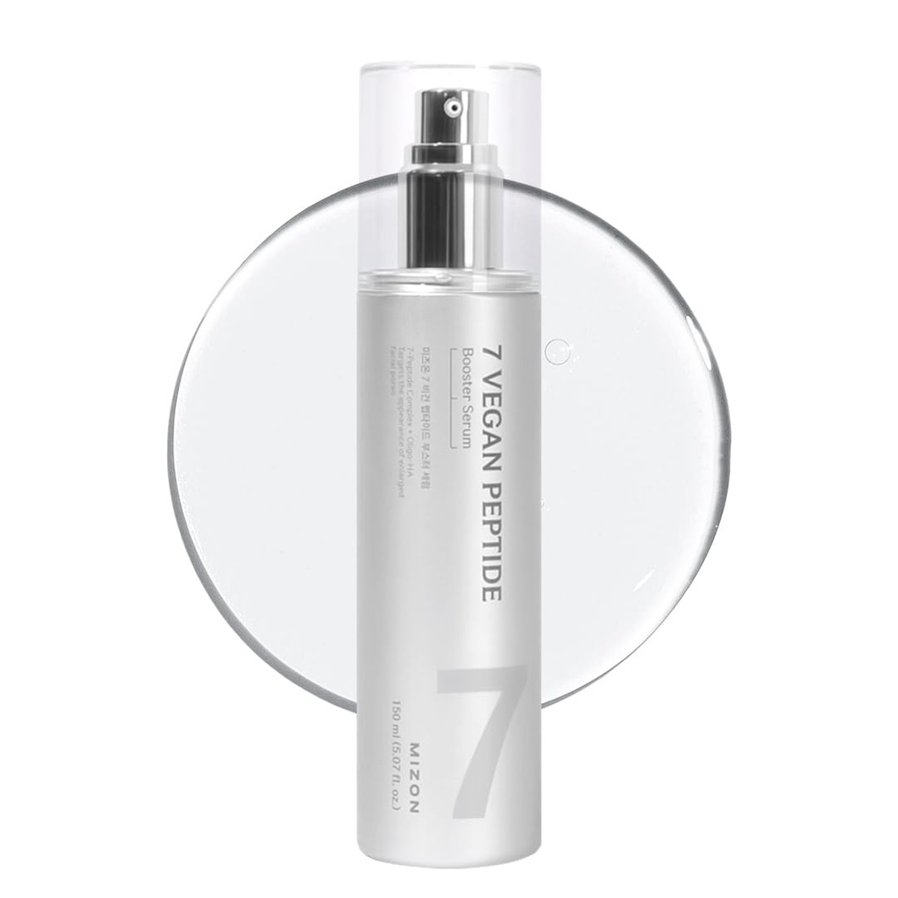 image:imageMIZON 7 Vegan Peptide Booster Serum Korean Peptide Serum for Wrinkles Pores amp Hydration Hyaluronic Acid Niacinamide Adenosine Glass Skin Gentle Anti Aging for Sensitive Skin 507 fl oz