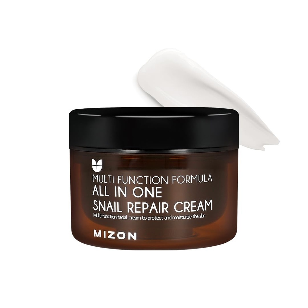 image:imageMIZON AllinOne Snail Repair Cream Korean Face Moisturizer with Snail Mucin 12 Natural Extracts Hydrating amp Nourishing Cream for Fine Lines Wrinkles amp Blemish Care Big Size406 fl oz408 Fl Oz Pack of 1