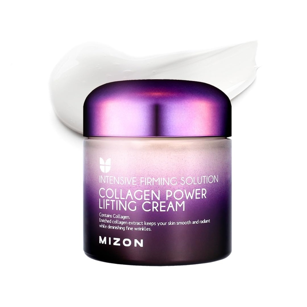 image:imageMIZON Marine Collagen Power Lifting Cream Korean Anti Aging Face Cream for Wrinkles amp Elasticity Collagen amp Hyaluronic Acid Moisturizer for Women 253 fl oz25 Fl Oz Pack of 1