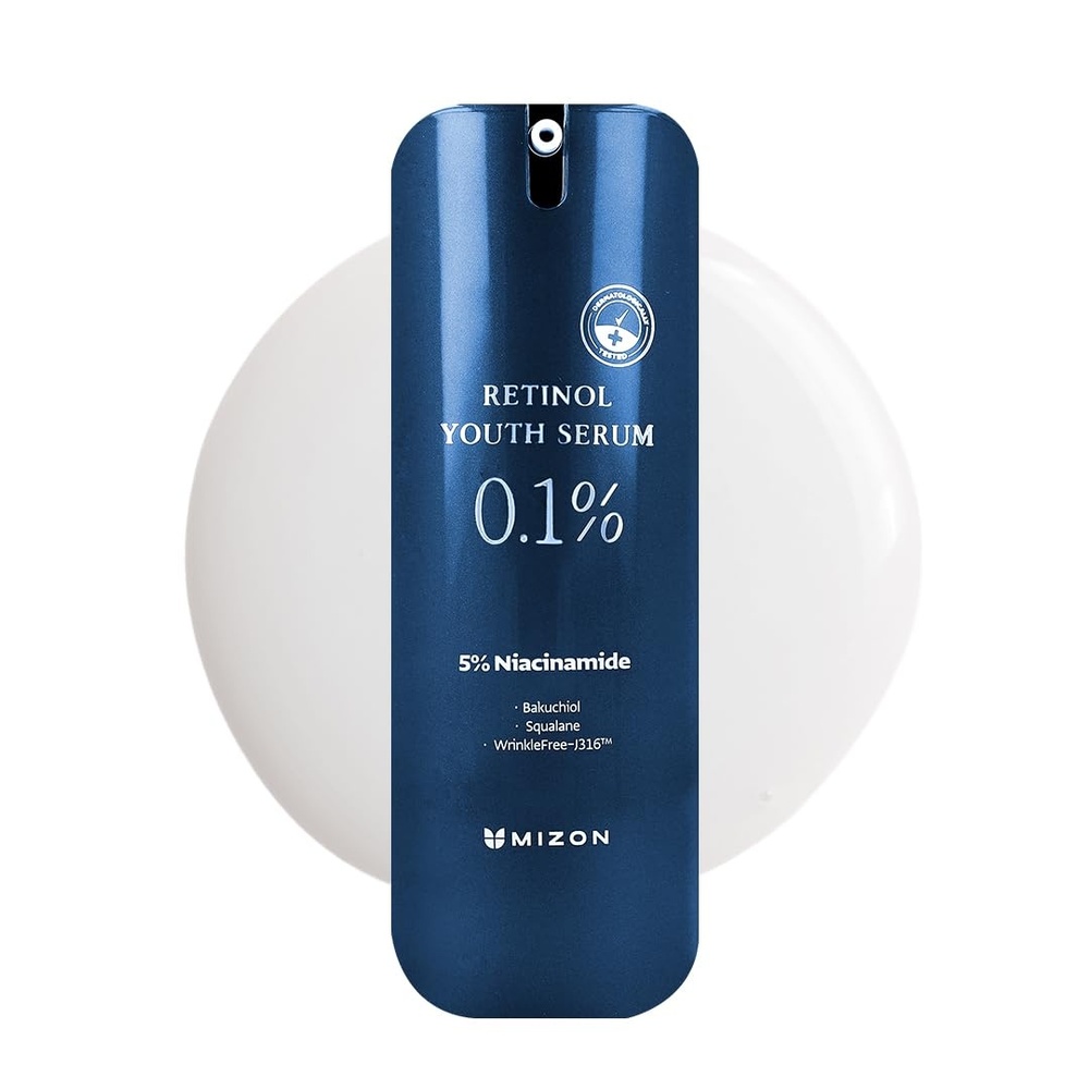image:imageMIZON Retinol Youth Serum 01 with Bakuchiol Peptides Niacinamide Fine Line Treatment for Youthful Skin Korean Skincare 01 oz01 Retinol Serum