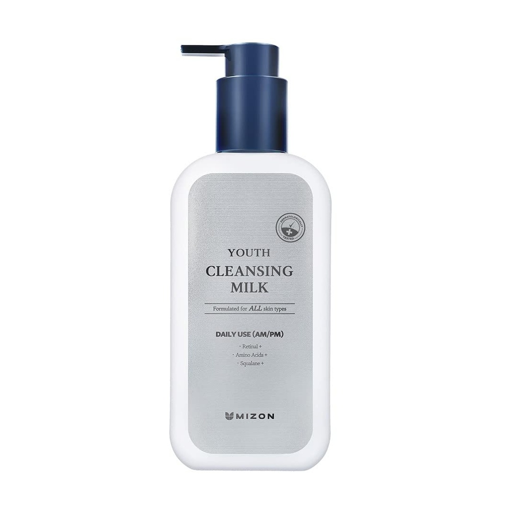 image:imageMIZON Youth Cleansing Milk Gentle Face Cleanser with Retinal Aminoacids Squalane Korean Skincare for Youthful Skin200ml676 floz