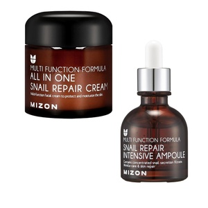 image:imageMIZON Bundle All In One Snail Face Mositurizer  Snail Ampoule for Wrinkle Care and Deep Hydration