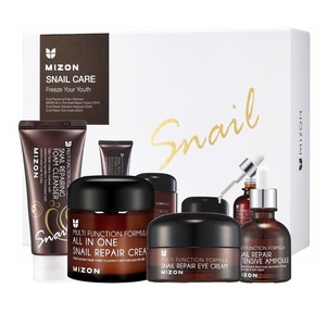 image:imageMIZON Full Korean Skincare Set Allin1 Snail Repair Cream Snail Repair Intensive Ampoule Snail Repairing Foam Cleanser and Snail Repair Eye Cream Stocking Stuffers Chirstmas Gift