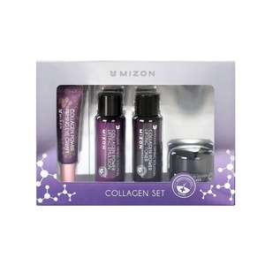 image:imageMIZON Marine Collagen Mini Set Travel Skincare Set TonerEmulsionEye CreamFace Cream Elasticity Booster Youth RecoveryStocking Stuffers for Womanunscented