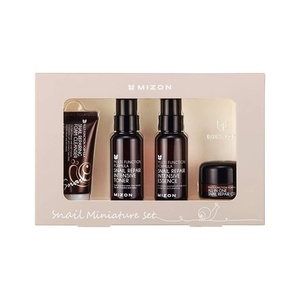 image:imageMIZON Snail Line Set Korean Snail Skincare Essentials Set Mini Sized Snail Foam Cleanser Toner Essence and All in One Facial Cream to Improve Skin Tone Fine Wrinkles Smooth Moisturize