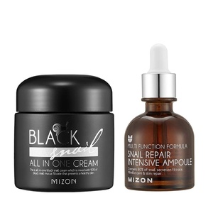 image:imageMIZON Snail Repair Intensive Ampoule amp Black Snail All in One Cream Moisturizing antiaging blemish care skin regeneration