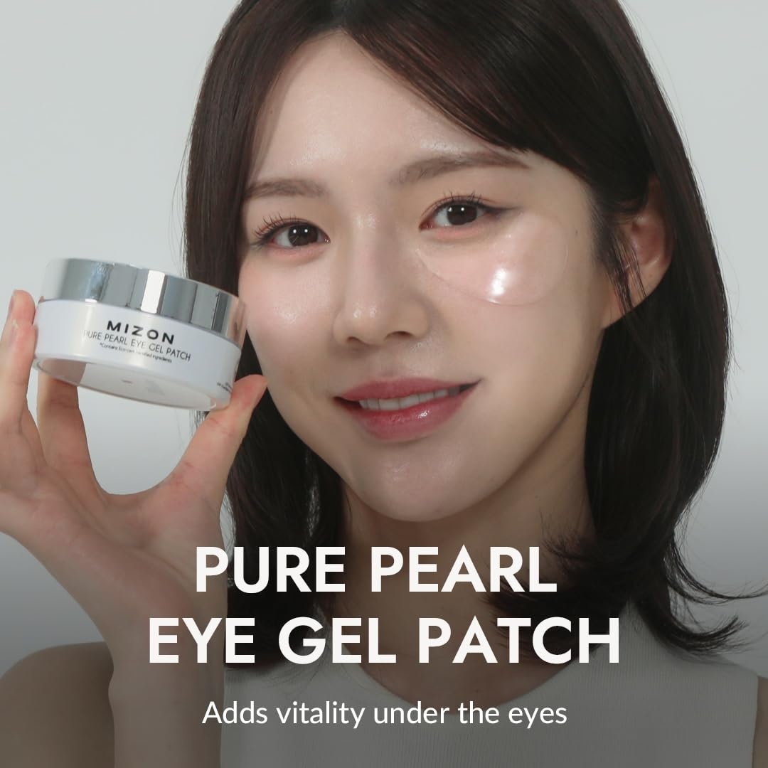 image:imageMIZON 24K Gold and Snail Mucin Hydrogel Under Eye Patches for Puffy Eyes Dark Circles Moisturizing Fine Lines Korean Skincare Pack of Pack of 2 120 PairsPure Pearl