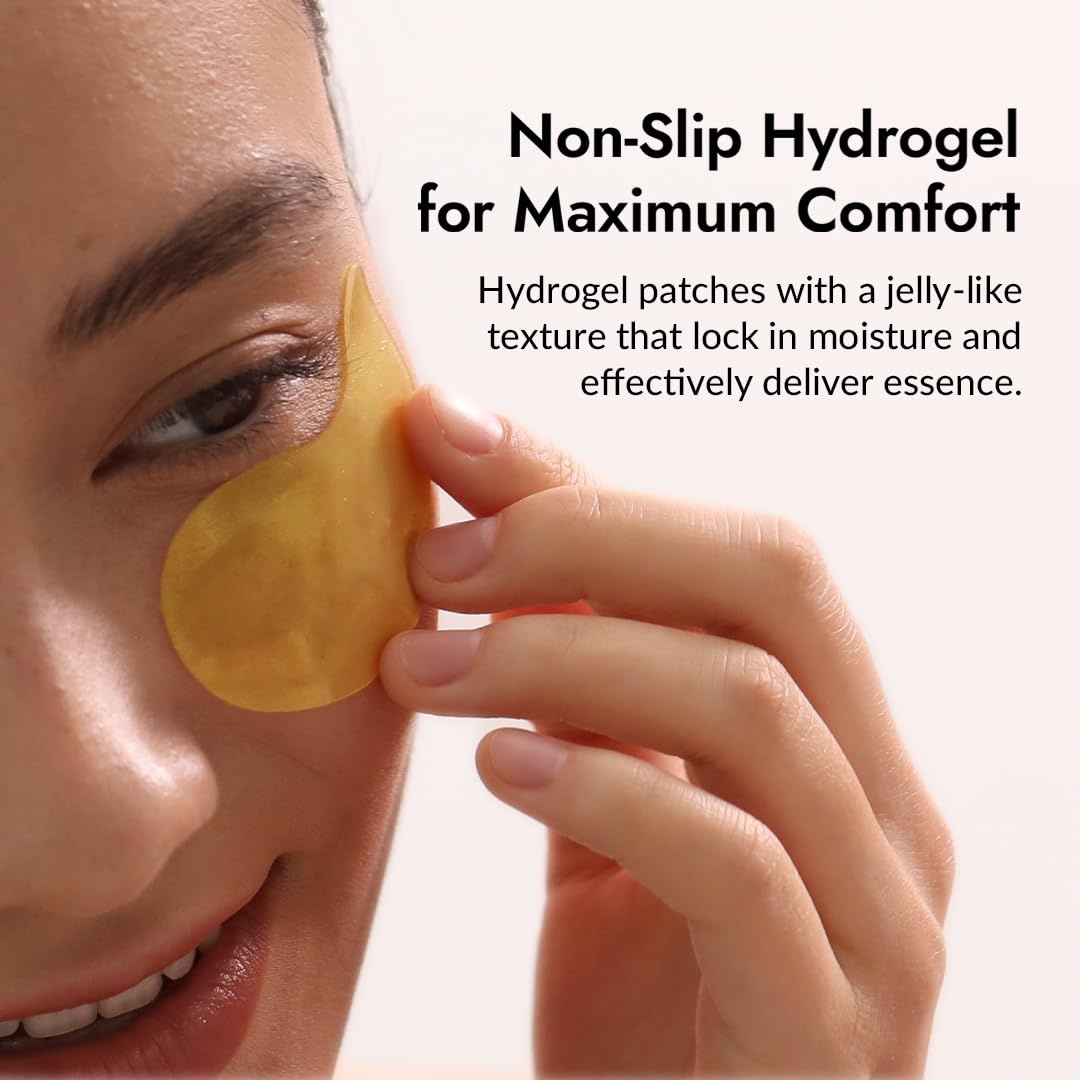 image:imageMIZON 24K Gold and Snail Mucin Hydrogel Under Eye Patches for Puffy Eyes Dark Circles Moisturizing Fine Lines Korean Skincare Pack of Pack of 2 120 Pairs11 Gold Snail