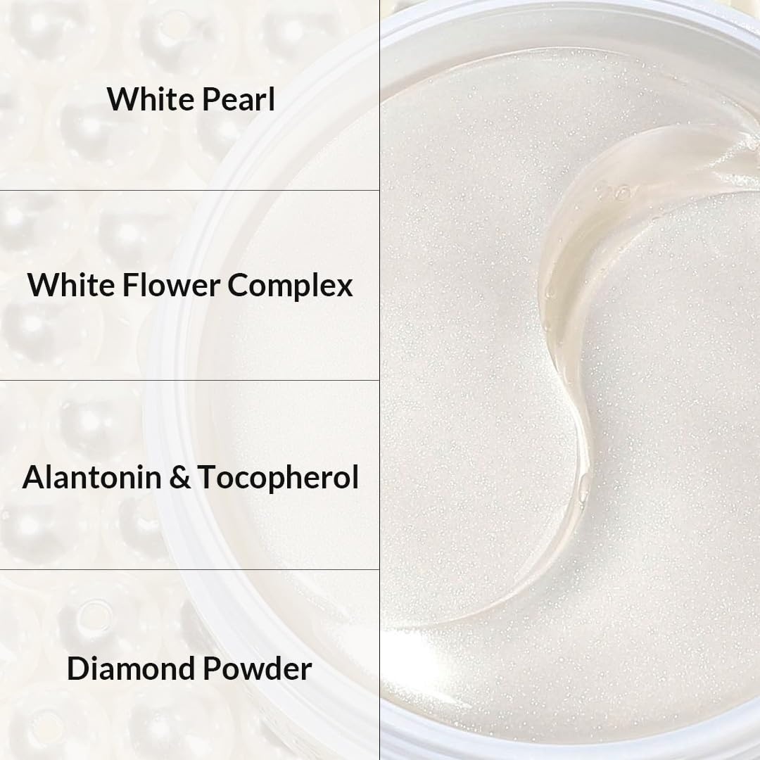 image:imageMIZON 24K Gold and Snail Mucin Hydrogel Under Eye Patches for Puffy Eyes Dark Circles Moisturizing Fine Lines Korean Skincare Pack of Pack of 2 120 PairsPure Pearl