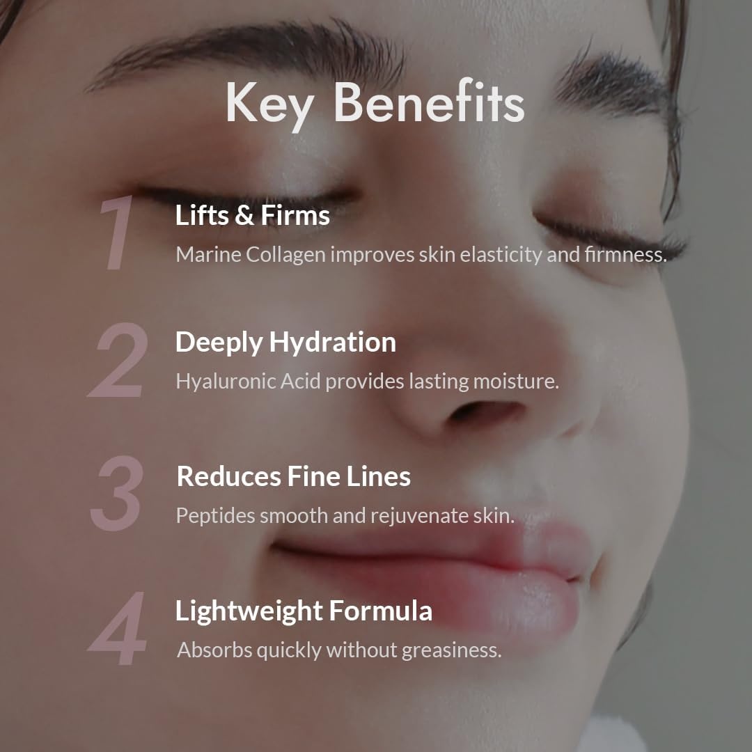 image:imageMIZON Collagen Power Lifting Emulsion Marine Collagen with Adenosine and Peptides for High Elasticity Fine Lines Treatment Deep Hydration Face Moisturizer 120 ml 406 fl oz406 Fl Oz Pack of 1