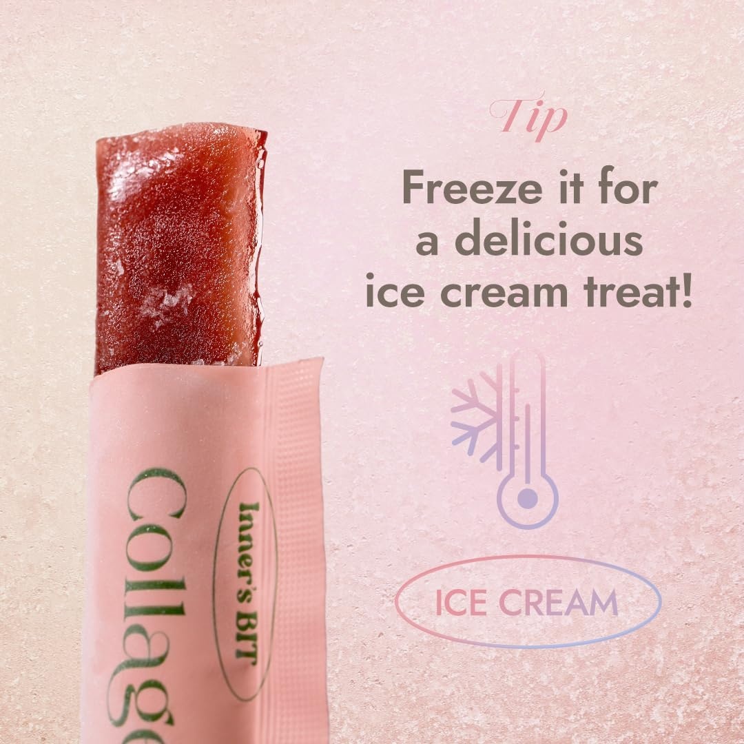 image:imageMIZON INNERSBIT Collagen Jelly 330014 Sticks Vegan Korean Jelly Stick Snack with Vitamin C Hyaluronic Acid Biotin amp Glutathion for Skin Halal Certified1 Pack