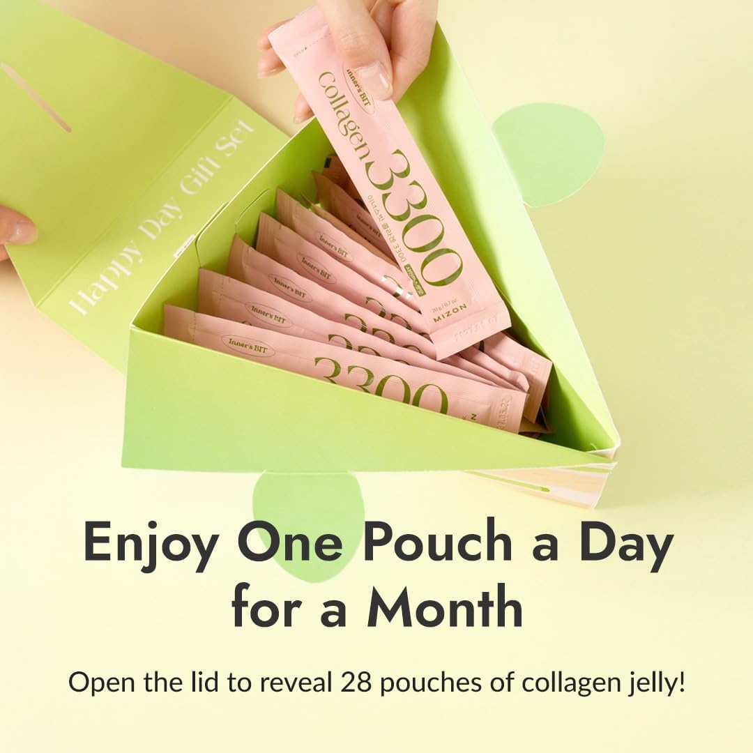 image:imageMIZON INNERSBIT Collagen Jelly 330014 Sticks Vegan Korean Jelly Stick Snack with Vitamin C Hyaluronic Acid Biotin amp Glutathion for Skin Halal Certified2 Pack