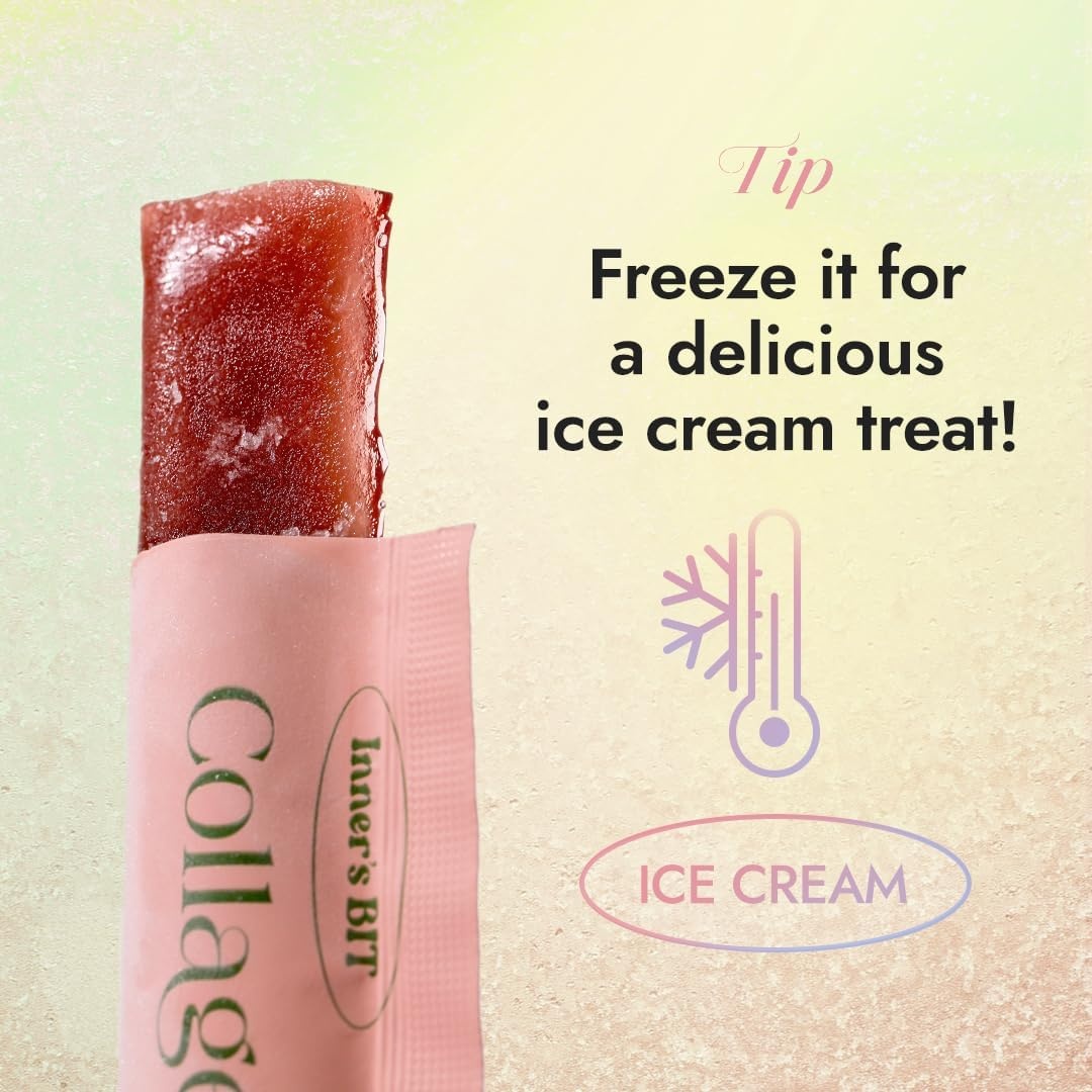 image:imageMIZON INNERSBIT Collagen Jelly 330014 Sticks Vegan Korean Jelly Stick Snack with Vitamin C Hyaluronic Acid Biotin amp Glutathion for Skin Halal Certified2 Pack