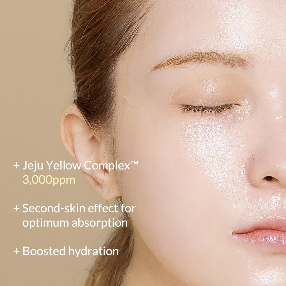 image:imageMIZON Joyful Time Jeju Face Mask Heartleaf Koren Full Face mask Nonsticky Boosts Hydration with Jeju Yellow Complex10 PCSFig