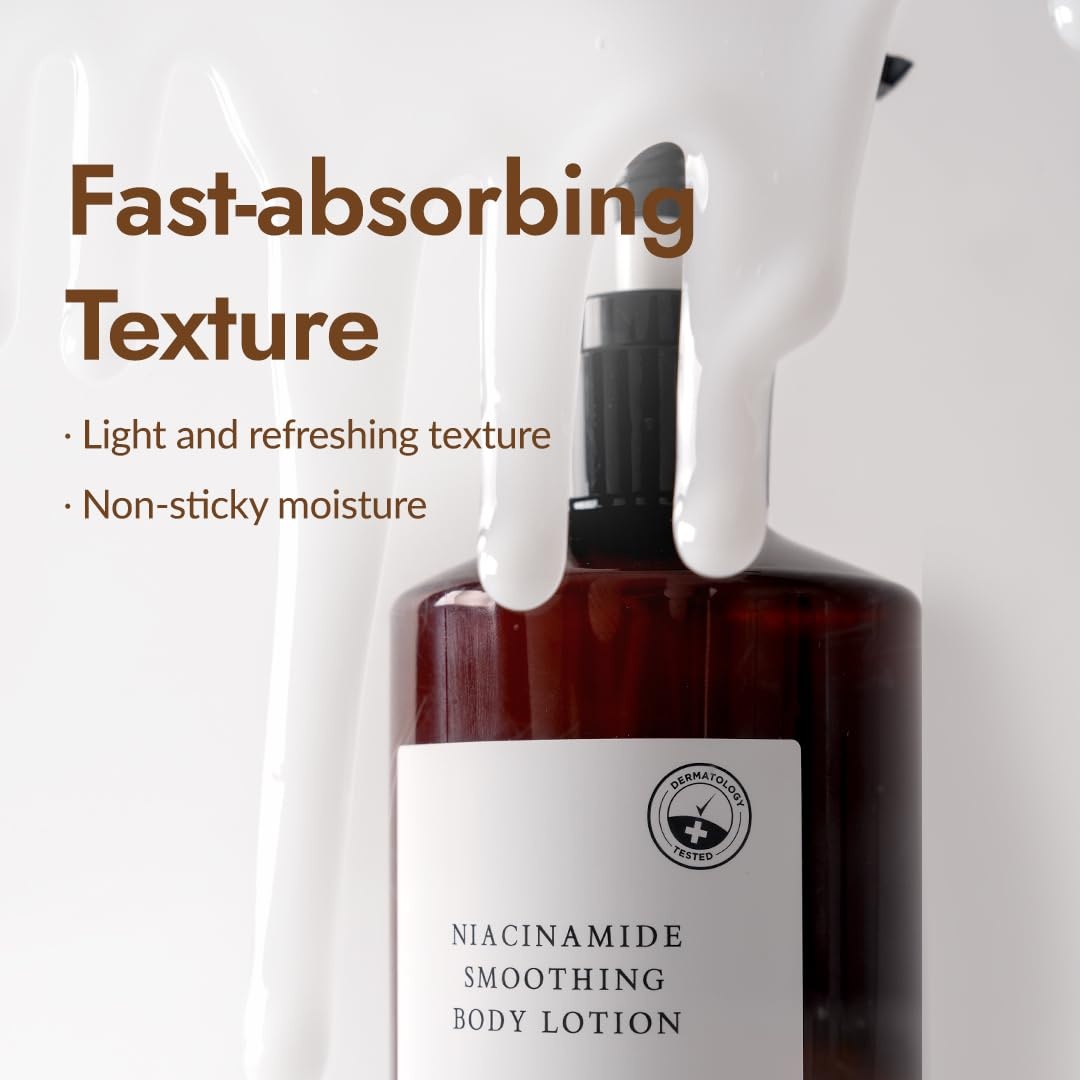 image:imageMIZON Niacinamide Smoothing Body Lotion AHA Vitamin C Hyaluronic Acid Smooth Korean Glowy skin Mild Exfoliation 300ml 1014 FL oz