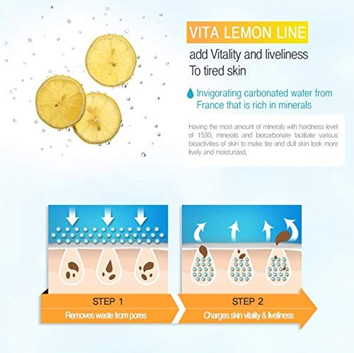 image:imageMIZON Vita Lemon Peeling Gel Lemon Peel Oil and Sparkling Water Skin Tightening Moisturizing Skin Vitality Removes Dead Skin Cells Exfoliating Gel 150g 53 Oz