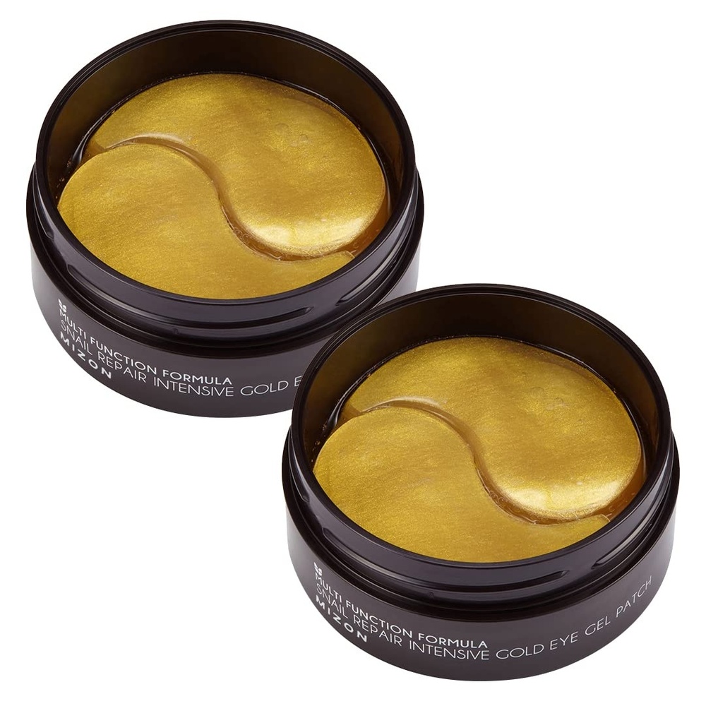 image:imageMIZON 24K Gold and Snail Mucin Hydrogel Under Eye Patches for Puffy Eyes Dark Circles Moisturizing Fine Lines Korean Skincare Pack of Pack of 2 120 Pairs11 Gold Snail
