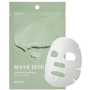 image:imageMIZON Joyful Time Jeju Face Mask Heartleaf Koren Full Face mask Nonsticky Boosts Hydration with Jeju Yellow Complex10 PCSHeartleaf
